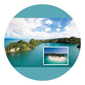 Cayo Levantado island Excursions (Bacardi) in Samana Bay Dominican Republic.