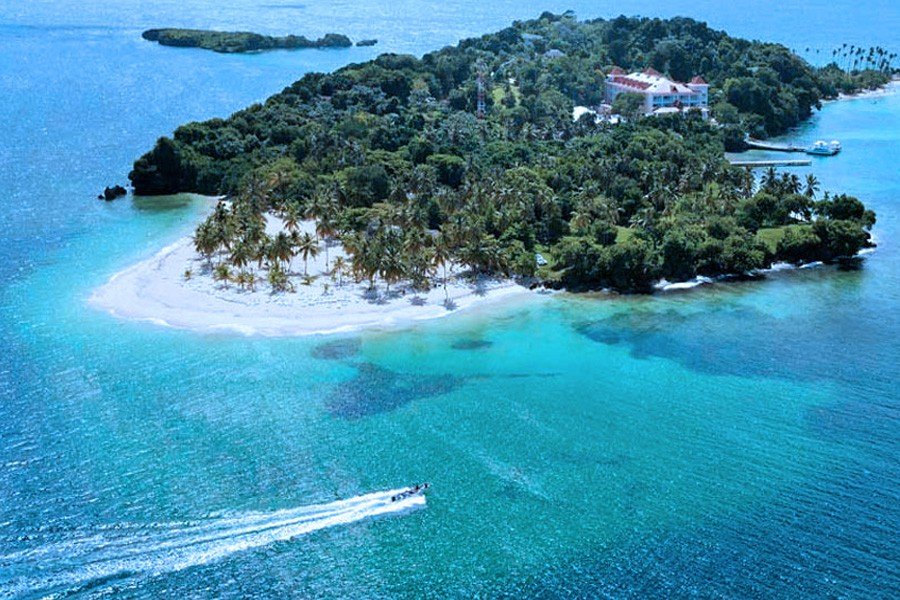 Bacardi island (Cayo Levantado) in Samana Bay.