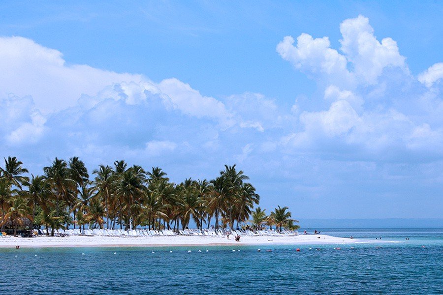 Gorgeous small island of Cayo Levantado.